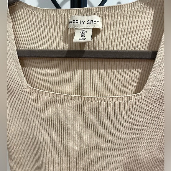 Happily Grey Tan Long Sleeve - sz L - Picture 3 of 3